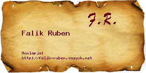 Falik Ruben névjegykártya